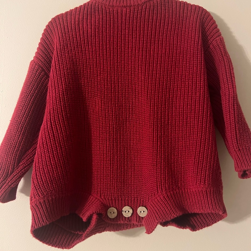Cozy Red Sweater Bubble Romper